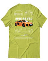 T-Shirt Unisex - Audi R8 V10 - Color Thumbnail Λαχανί