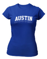 T-Shirt Στενή Γραμμή Γυναικείο - Austin Double - Color Thumbnail Μπλε Ρουά