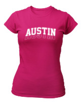 T-Shirt Στενή Γραμμή Γυναικείο - Austin Double - Color Thumbnail Φουξια