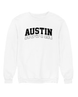Φούτερ χωρίς κουκούλα Γυναικείο - Austin Double - Color Thumbnail 'Ασπρο