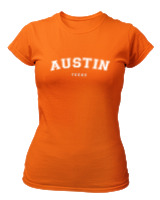 T-Shirt Στενή Γραμμή Γυναικείο - Austin - Color Thumbnail Πορτοκαλί