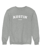 Φούτερ χωρίς κουκούλα Αντρικό - Austin - Color Thumbnail Γκρι Μελανζέ