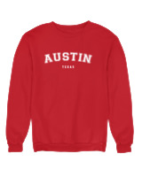 Φούτερ χωρίς κουκούλα Αντρικό - Austin - Color Thumbnail Κόκκινο