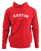 Φούτερ με κουκούλα Γυναικείο - Austin - Color Thumbnail Κόκκινο