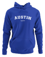 Φούτερ με κουκούλα Γυναικείο - Austin - Color Thumbnail Μπλε Ρουά