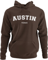 Φούτερ με κουκούλα - Austin - Color Thumbnail Καφέ