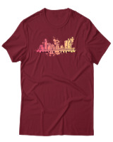 T-Shirt Αντρικό - Austin Texas - Color Thumbnail Σκούρο Κόκκινο