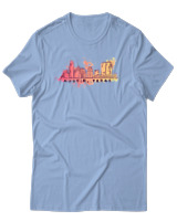 T-Shirt Αντρικό - Austin Texas - Color Thumbnail Γαλάζιο