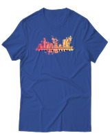 T-Shirt Αντρικό - Austin Texas - Color Thumbnail Μπλε Ρουά