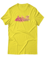 T-Shirt Αντρικό - Austin Texas - Color Thumbnail Κίτρινο