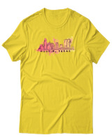 T-Shirt Αντρικό - Austin Texas - Color Thumbnail Χρυσό Κίτρινο