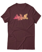 T-Shirt Αντρικό - Austin Texas - Color Thumbnail Μπορντό