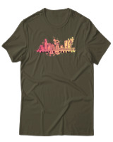 T-Shirt Αντρικό - Austin Texas - Color Thumbnail Χακί