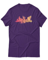 T-Shirt Αντρικό - Austin Texas - Color Thumbnail Σκούρο Μωβ