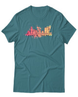 T-Shirt Αντρικό - Austin Texas - Color Thumbnail Μπλε Πράσινο