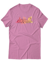 T-Shirt Αντρικό - Austin Texas - Color Thumbnail Ροζ