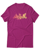 T-Shirt Αντρικό - Austin Texas - Color Thumbnail Φουξια