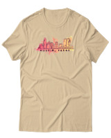 T-Shirt Αντρικό - Austin Texas - Color Thumbnail Μπεζ