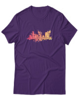 T-Shirt  Γυναικείο - Austin Texas - Color Thumbnail Μώβ