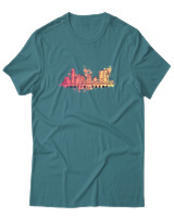 T-Shirt  Γυναικείο - Austin Texas - Color Thumbnail Μπλέ Πράσινο