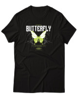 T-Shirt Αντρικό - Authentic Butterfly - Color Thumbnail Μαύρο