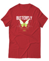 T-Shirt Αντρικό - Authentic Butterfly - Color Thumbnail Κόκκινο