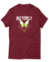 T-Shirt Αντρικό - Authentic Butterfly - Color Thumbnail Σκούρο Κόκκινο