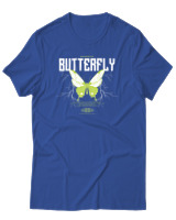 T-Shirt Αντρικό - Authentic Butterfly - Color Thumbnail Μπλε Ρουά