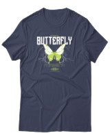 T-Shirt Αντρικό - Authentic Butterfly - Color Thumbnail Μπλε Γκρι