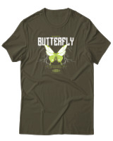 T-Shirt Αντρικό - Authentic Butterfly - Color Thumbnail Χακί