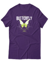 T-Shirt Αντρικό - Authentic Butterfly - Color Thumbnail Σκούρο Μωβ