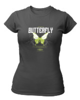 T-Shirt Στενή Γραμμή Γυναικείο - Authentic Butterfly - Color Thumbnail Ανθρακί