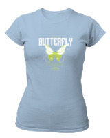 T-Shirt Στενή Γραμμή Γυναικείο - Authentic Butterfly - Color Thumbnail Γαλάζιο