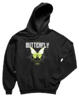 Φούτερ με κουκούλα Παιδικό - Authentic Butterfly - Color Thumbnail Μαύρο