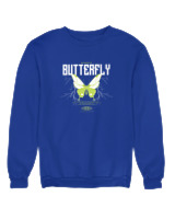 Φούτερ χωρίς κουκούλα Γυναικείο - Authentic Butterfly - Color Thumbnail Μπλε Ρουά