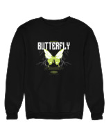 Φούτερ χωρίς κουκούλα Αντρικό - Authentic Butterfly - Color Thumbnail Μαύρο