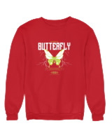 Φούτερ χωρίς κουκούλα Αντρικό - Authentic Butterfly - Color Thumbnail Κόκκινο