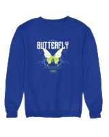 Φούτερ χωρίς κουκούλα Αντρικό - Authentic Butterfly - Color Thumbnail Μπλε Ρουά