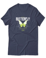 T-Shirt  Γυναικείο - Authentic Butterfly - Color Thumbnail Μπλέ Γκρί
