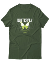 T-Shirt  Γυναικείο - Authentic Butterfly - Color Thumbnail Κυπαρισσί