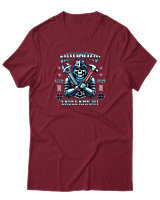 T-Shirt  Γυναικείο - Automotiv - Color Thumbnail Σκούρο Κόκκινο