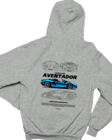 Φούτερ με κουκούλα Παιδικό - Aventador - Color Thumbnail Γκρι Μελανζέ