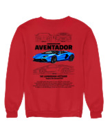 Φούτερ χωρίς κουκούλα Αντρικό - Aventador - Color Thumbnail Κόκκινο