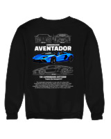 Φούτερ χωρίς κουκούλα Γυναικείο - Aventador - Color Thumbnail Μαύρο