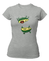 T-Shirt Στενή Γραμμή Γυναικείο - Avocando - Color Thumbnail Γκρι Μελανζέ