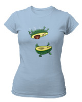T-Shirt Στενή Γραμμή Γυναικείο - Avocando - Color Thumbnail Γαλάζιο