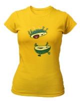 T-Shirt Στενή Γραμμή Γυναικείο - Avocando - Color Thumbnail Χρυσό Κίτρινο