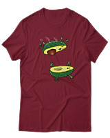 T-Shirt  Γυναικείο - Avocando - Color Thumbnail Σκούρο Κόκκινο