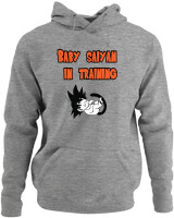 Φούτερ με κουκούλα - Baby Saiyan In Training - Color Thumbnail Γκρι Μελανζέ