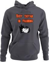 Φούτερ με κουκούλα - Baby Saiyan In Training - Color Thumbnail Ανθρακί